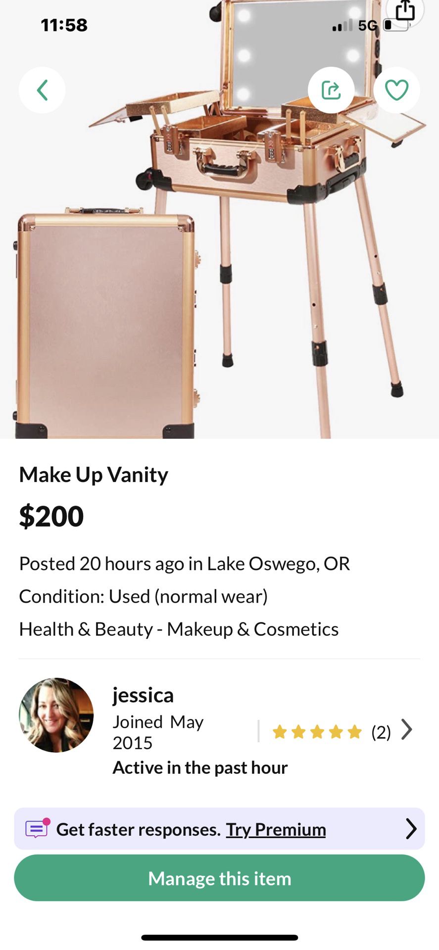 Portable Make Up Vanity