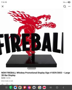 Fireball display  brand new cost 200$ Selling 130$ great for game room.