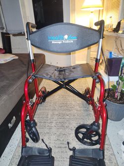 HEALTH LINE 2 In 1 Walker/ Chair With Padded Seat And Backrest 