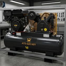 NEW ATS-GAC40Y  40-gallon, 2-stage gas-powered air compressor  15 HP 420CC engine with an electric start,