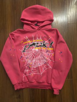 Pink worldwide spyder hoodie