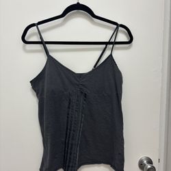 grey tank top, babydoll like