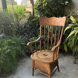 antique commode Chair With Chamber Pot