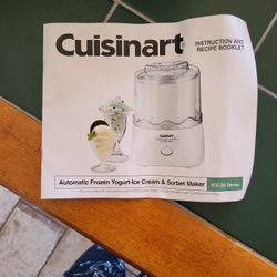 Cuisinart automatic frozen yogurt/ice cream makre