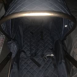 Navy Blue Luxury Bassinet Stroller 