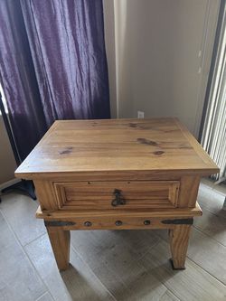 Wood End Table