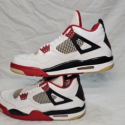 Jordan Air Jordan 4 Retro Fire Red 2012 White Red Black 308497-110 Men's Sneaker