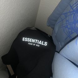 Authentic Fear of God Essentials Hoodie - Black/Stretch Limo (Size M)