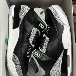 Jordan 3 Retro Green Glow Size 10
