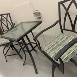 Patio Furniture Table And Tall Chairs 