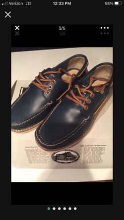 Men’s Frye “Sully” Boat Shoes. Navy. Size 8