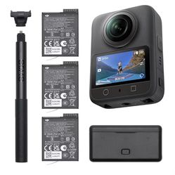 DJI Osmo 360 Adventure Combo - Waterproof 8K 360° Action Camera with 1-Inch Sensor, 128GB Built-in Storage, 100-Min 8K Recording, 4K/120fps & 170° Wid