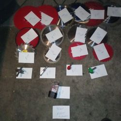 Assorted Circular Saw Blades In Excellent Condition As Well As Diamond Bit Blades And Router Blades Selling Everything For $200  Retail Price  $1,604