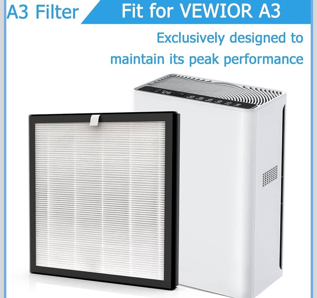 Replacement Filter, Compatible A3 Air Purifier, H13 True HEPA Filter for A3 Air Cleaner