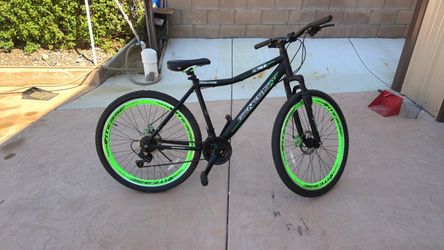 Genesis Mountain Bike Black Green Rims
