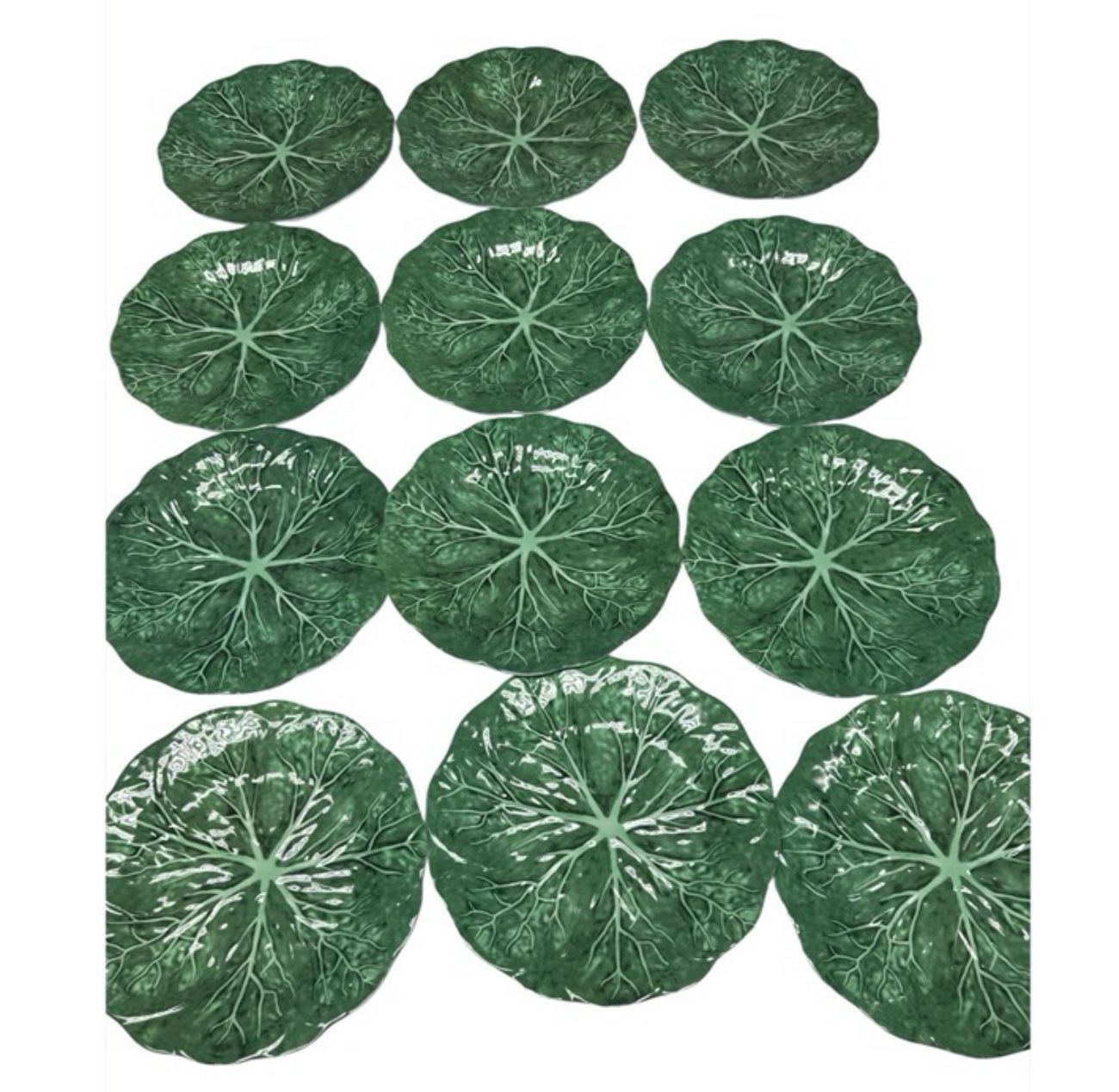 cabbage plates 8" inch set of 12 pcs new  Material : Porcelain  Color : green