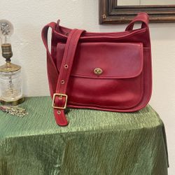 Red Leather Coach Purse