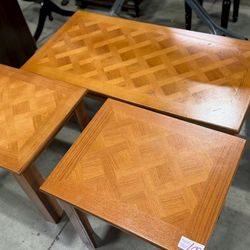 three-piece coffee table set，$100/3pc