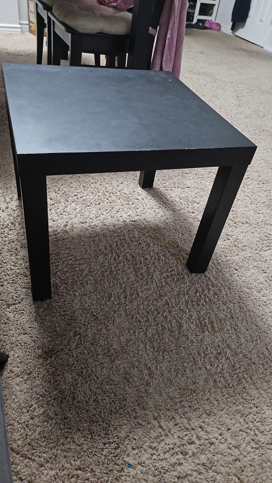 Set of 2 IKEA Black Side Tables – Minimalist & Sturdy