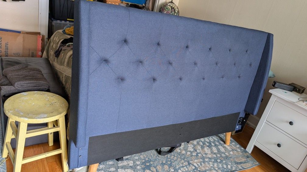 Queen size Navy Fabric Headboard