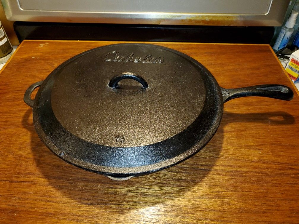 HUGE Cast Iron 20” Inch Cabela's Skillet Camping BBQ Cooking Gear for Sale  in Tumwater, WA - OfferUp