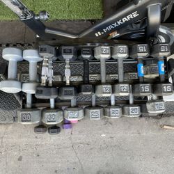 5-25lbs dumbbells with rack