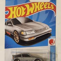 HOT WHEELS . J-IMPORTS . 1988 HONDA CR-X. (SATIN SILVER VARIATION)