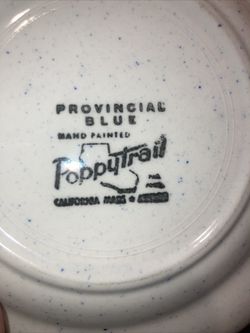 Poppytrail Provincial Blue Salad Bread Butter Plates