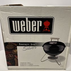 Overview    +1 This is a Weber Smokey Joe Silver Charcoal Grill in black.
