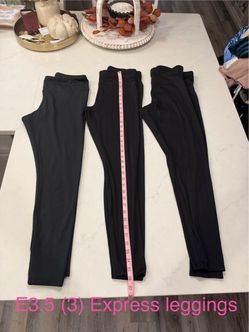 Express Black & Charcoal High-Rise Leggings Duo smoke free home ships fast