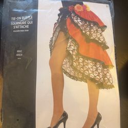 Halloween Tie On Bustle Skirt Dia De Los Muertos