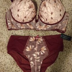 Nwt 42d Bra And 2x Underwear Set