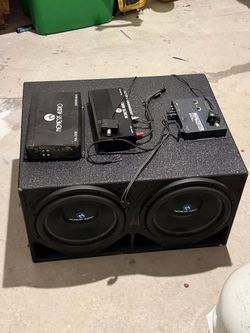 Nemesis Audio Dual Subwoofer Box with Amplifiers