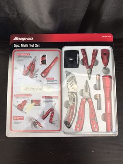 Snap-On 5pc Multi-tool Set with Led Keychain Brand New Snap on