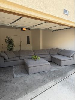 Gray Modular Cloud Couch Sectional