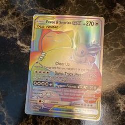 Eevee & Snorlax rainbow GX
