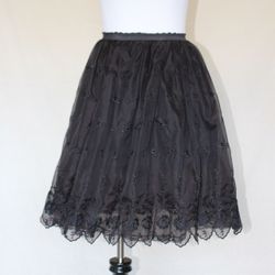 Darling 1950s Black petticoat w/floral detail