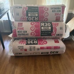 pink insulation (for attic and floors) (6 rolls)