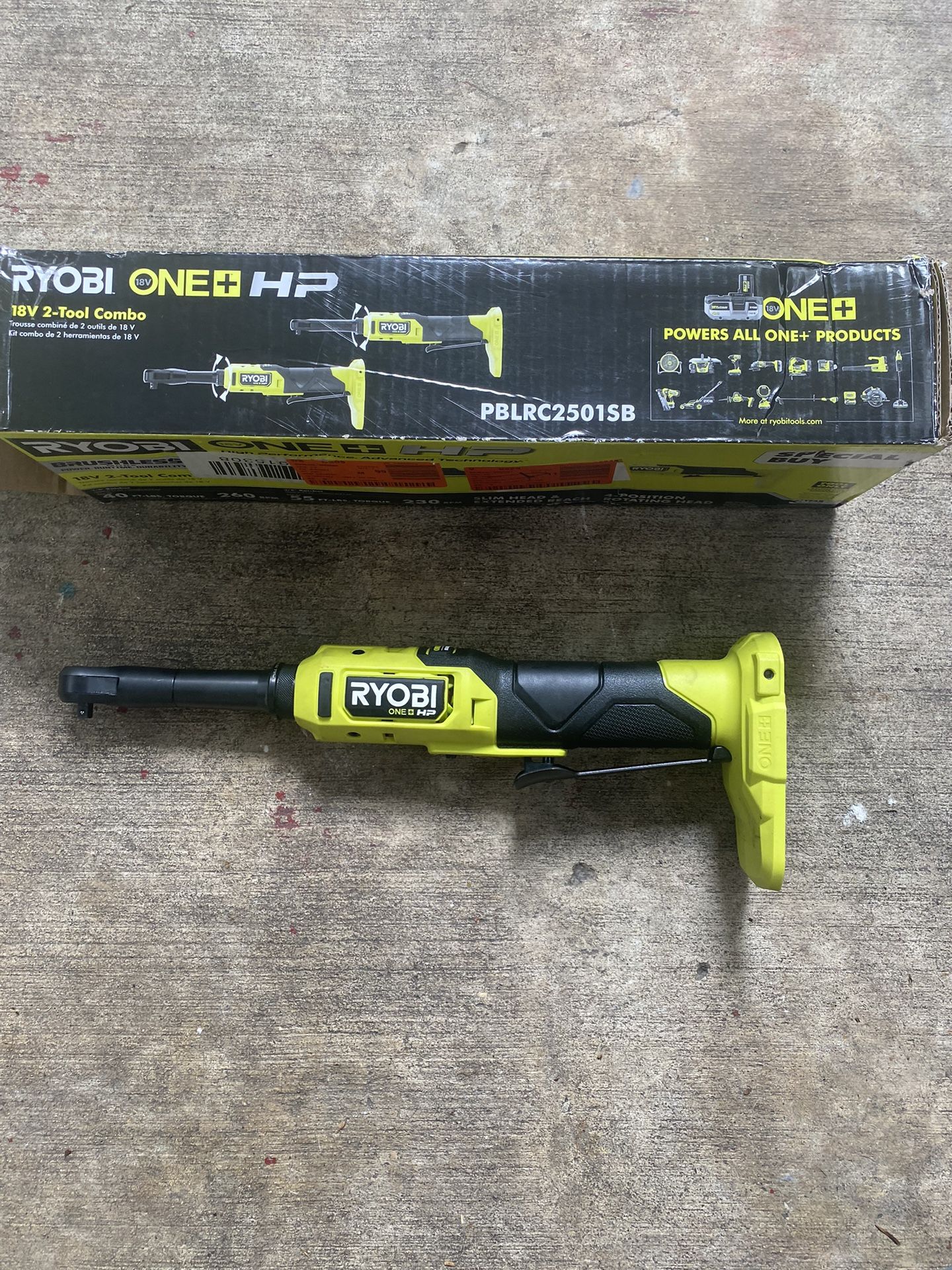 RYOBI ONE+ 18V Brushless Cordless 1/4 in. Extended Reach Ratchet (TOOL ONLY)