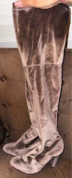 Steve Madden Velvet Over-the-Knee Heeled Boots