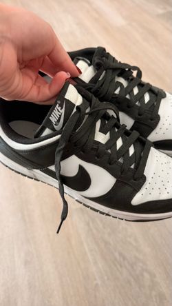 Nike low dunk black and white