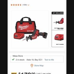 Milwaukee M12 FUEL 12V Lithium-Ion Brushless Cordless HACKZALL Reciprocating Saw Kit w/ One 4.0Ah Batteries Charger & Tool Bag