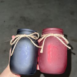 Baseball theme mason jars