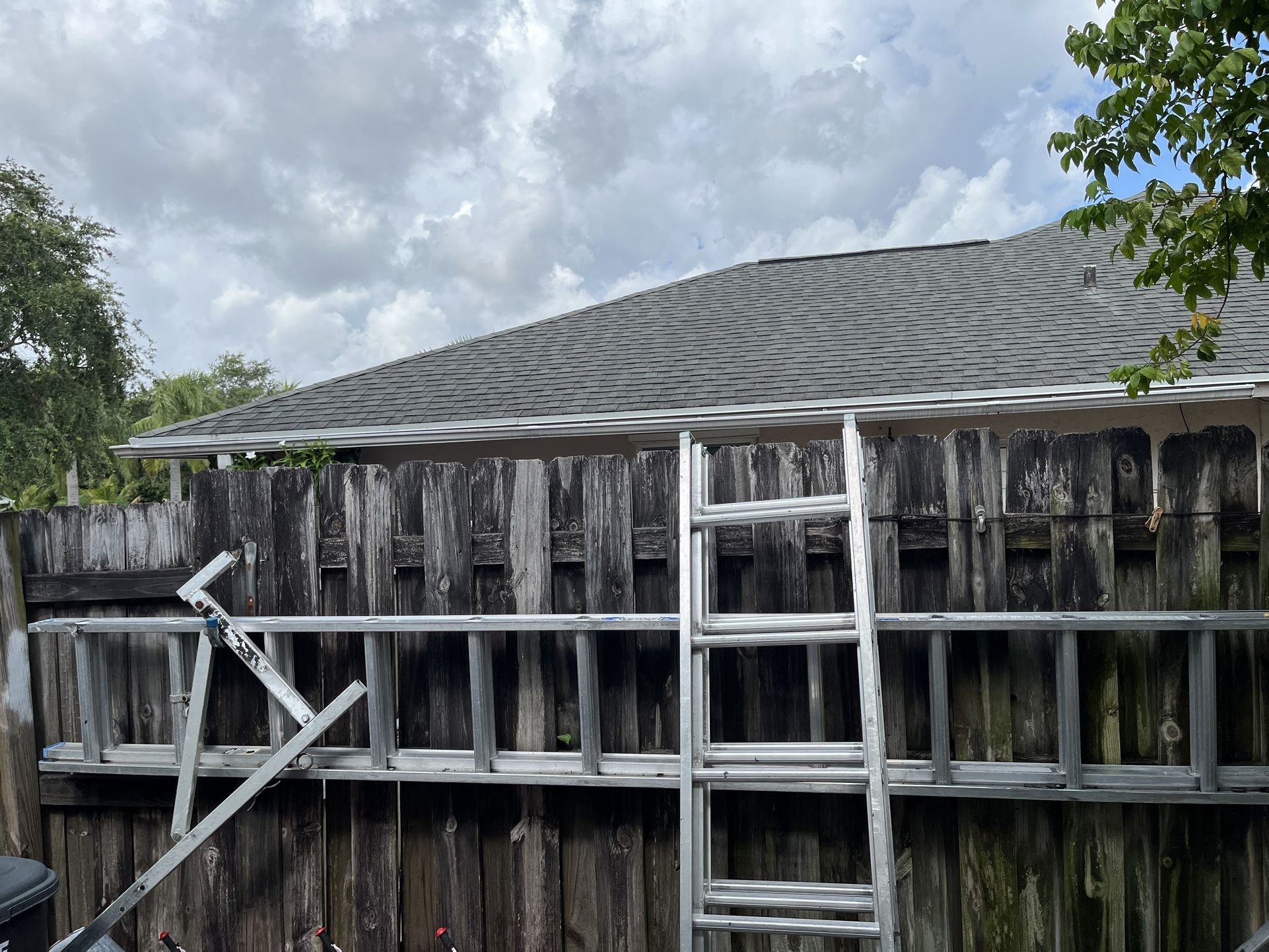 Two-Story aluminum ladder