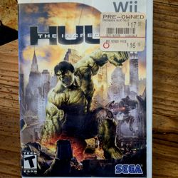 Wii The Incredible Hulk Game. Complete With Manual