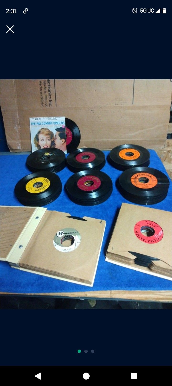 Vintage Vinyl 45s Music Records ( read info)