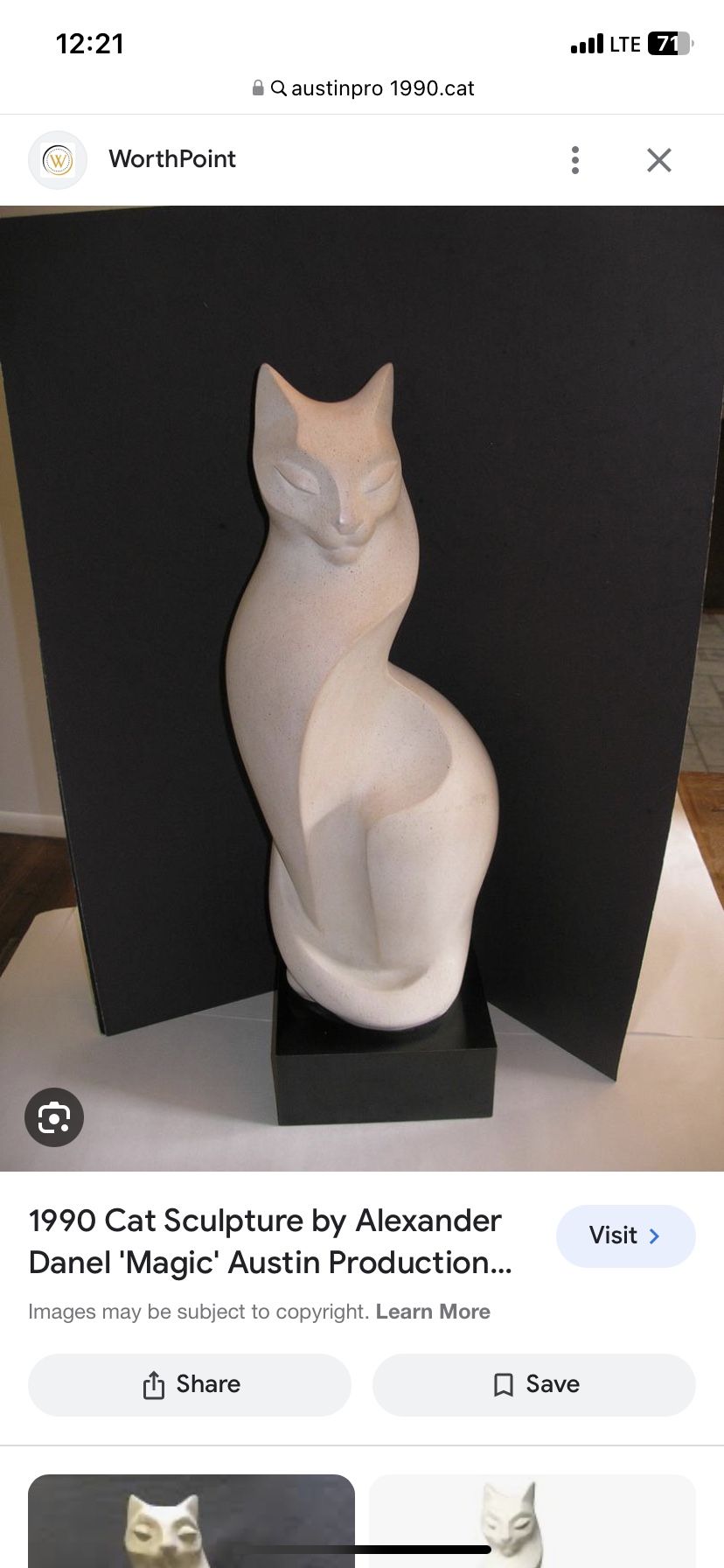 1990 CAT SCULPTURE BY ALEXANDER DANEL 'MAGIC' AUSTIN PRODUCTIONS LIMESTONE Previous 1990 Cat Sculpture by Alexander Danel 'Magic' Austin Productions