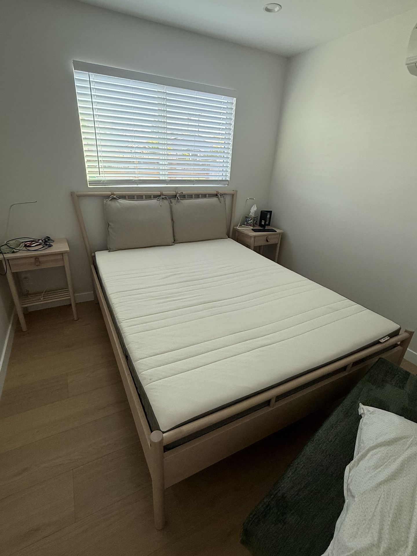 Bed, frame & Night Stands. 