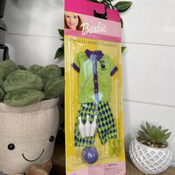 Vintage Barbie Totally Sports Bowling Outfit NIP 1990s Mattel #68312-81 