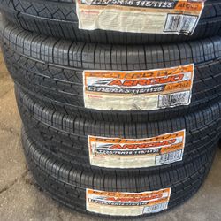 LT 225/75/16 Arroyo Tires 10ply